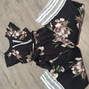 Maeve by Anthropologie floral wide leg jumpsuit